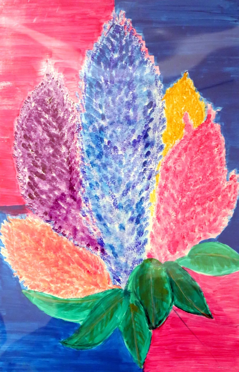 Pastel Petals — painting on canvas, by Jeanette Ernst