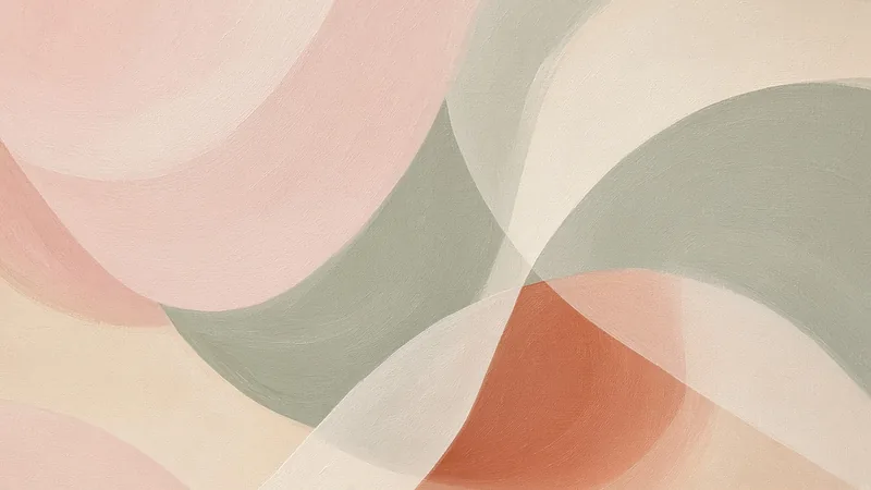 Soft Arcs — acrylic on canvas, 24 × 14 in, by Jeanette Ernst
